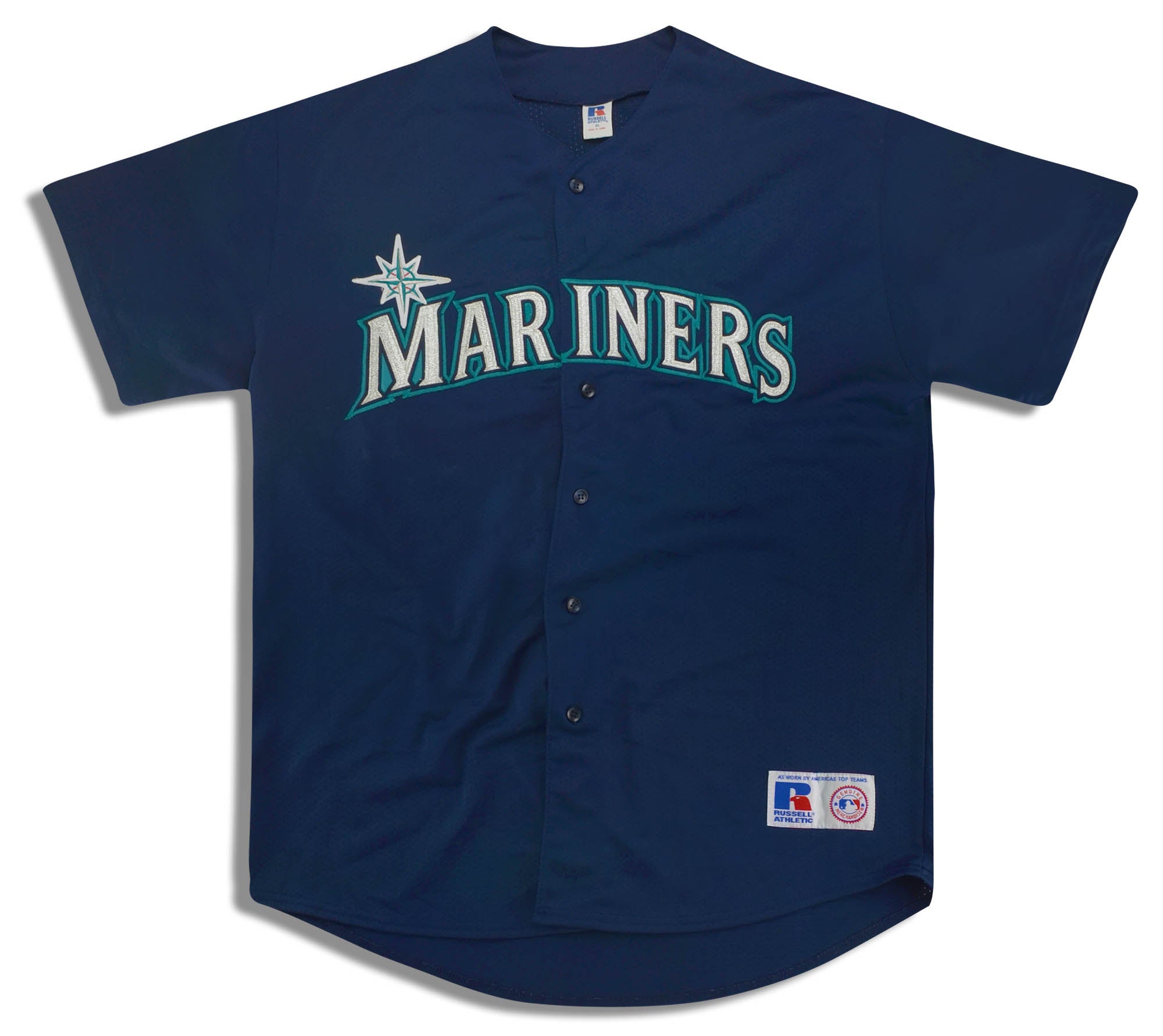 1997-99 SEATTLE MARINERS RUSSELL ATHLETIC JERSEY (ALTERNATE) XL