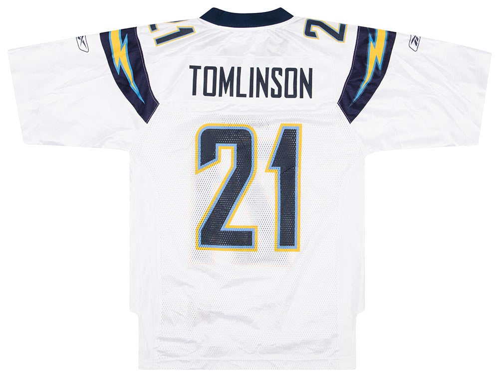 2007 SAN DIEGO CHARGERS TOMLINSON #21 REEBOK ON FIELD JERSEY (AWAY) S