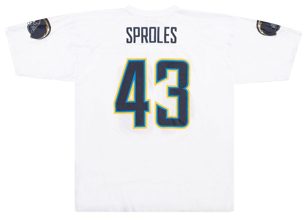 2008-10 SAN DIEGO CHARGERS SPROLES #43 NFL REPLICA JERSEY (AWAY