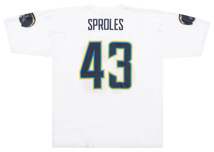 2008-10 SAN DIEGO CHARGERS SPROLES #43 NFL REPLICA JERSEY (AWAY) XL