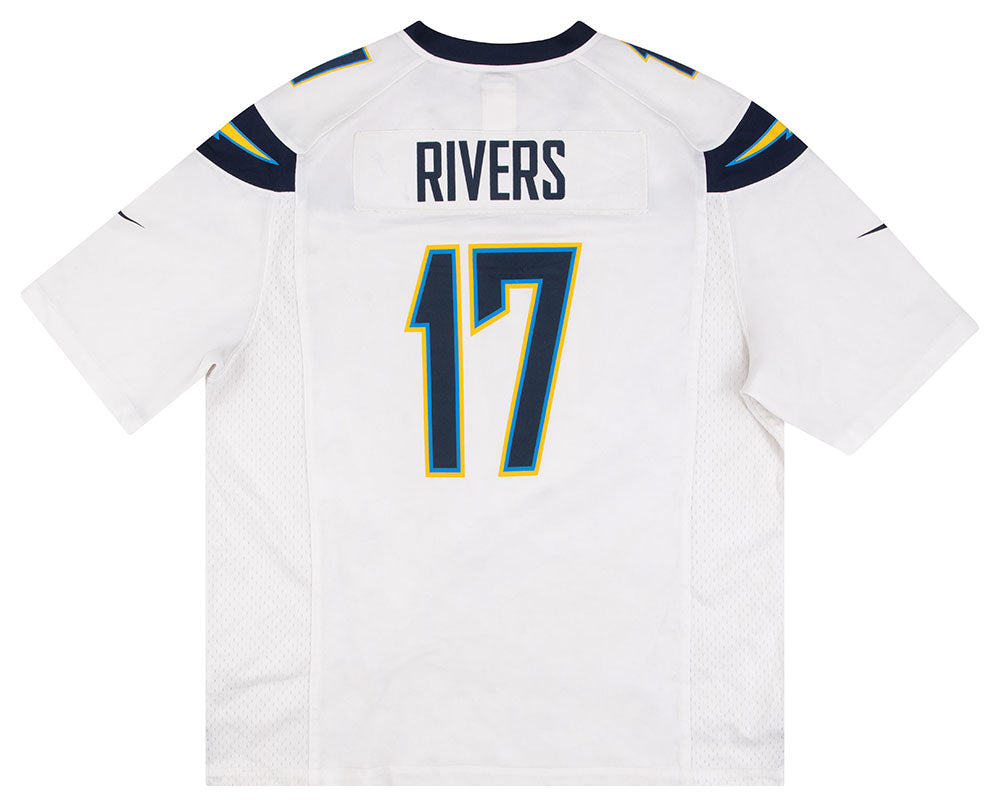 2012 SAN DIEGO CHARGERS RIVERS #17 NIKE GAME JERSEY (ALTERNATE) Y - Classic  American Sports
