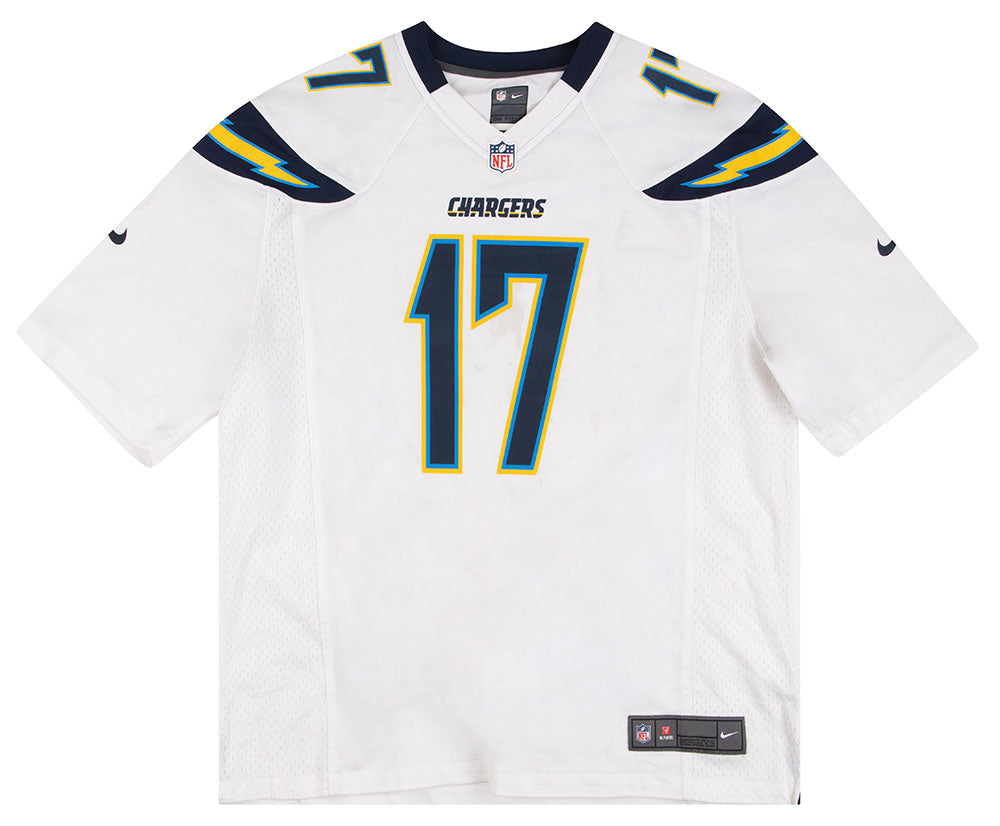 Nike Chargers 17 Philip Rivers Nike Game Jersey Away white NFL Jersey