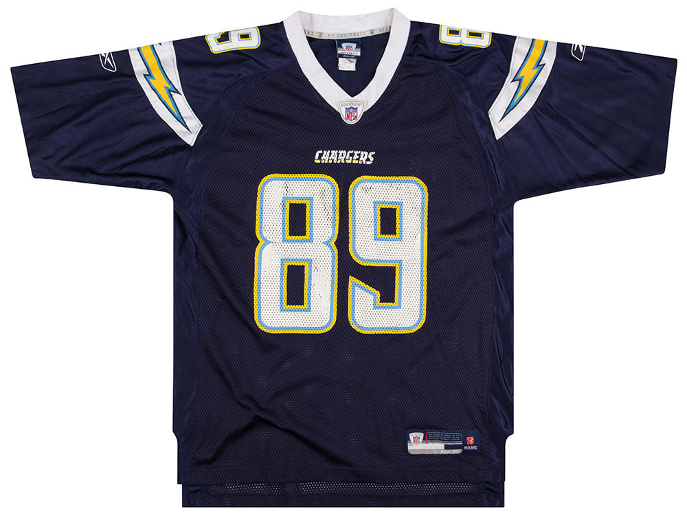 2007 SAN DIEGO CHARGERS CHAMBERS #89 REEBOK ON FIELD JERSEY (HOME) L