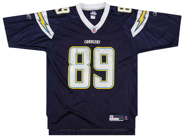 2007 SAN DIEGO CHARGERS CHAMBERS #89 REEBOK ON FIELD JERSEY (HOME