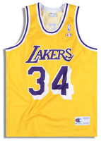 1996-99 LA LAKERS O'NEAL #34 CHAMPION JERSEY (HOME) Y
