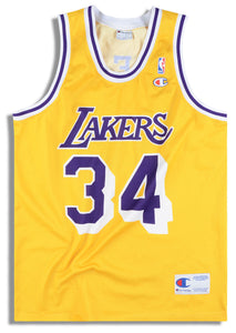 1996-99 LA LAKERS O'NEAL #34 CHAMPION JERSEY (HOME) Y