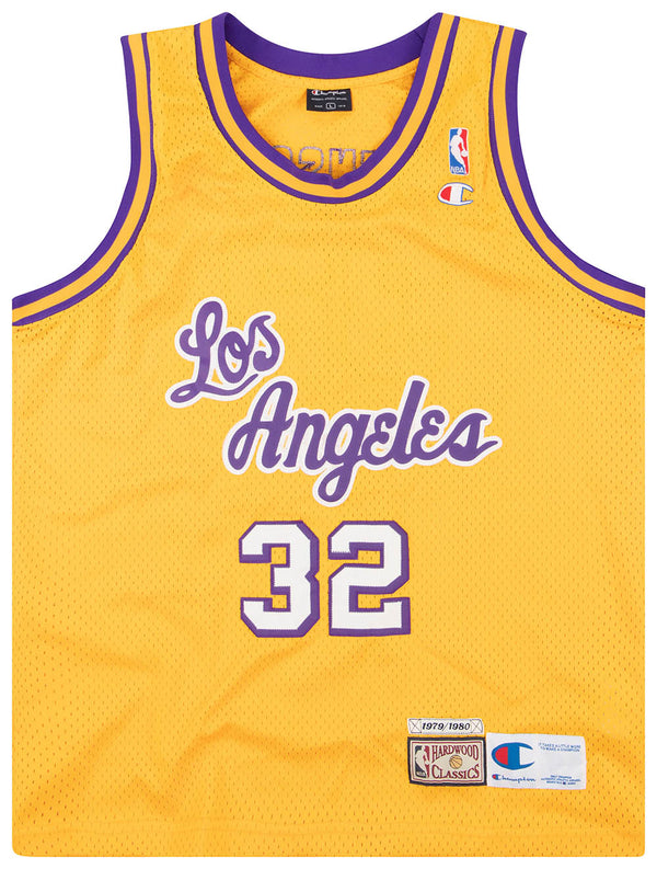 Adidas LA Lakers Men's Adidas 1979-1980 Magic Johnson #32 Swingman Jersey  Gold