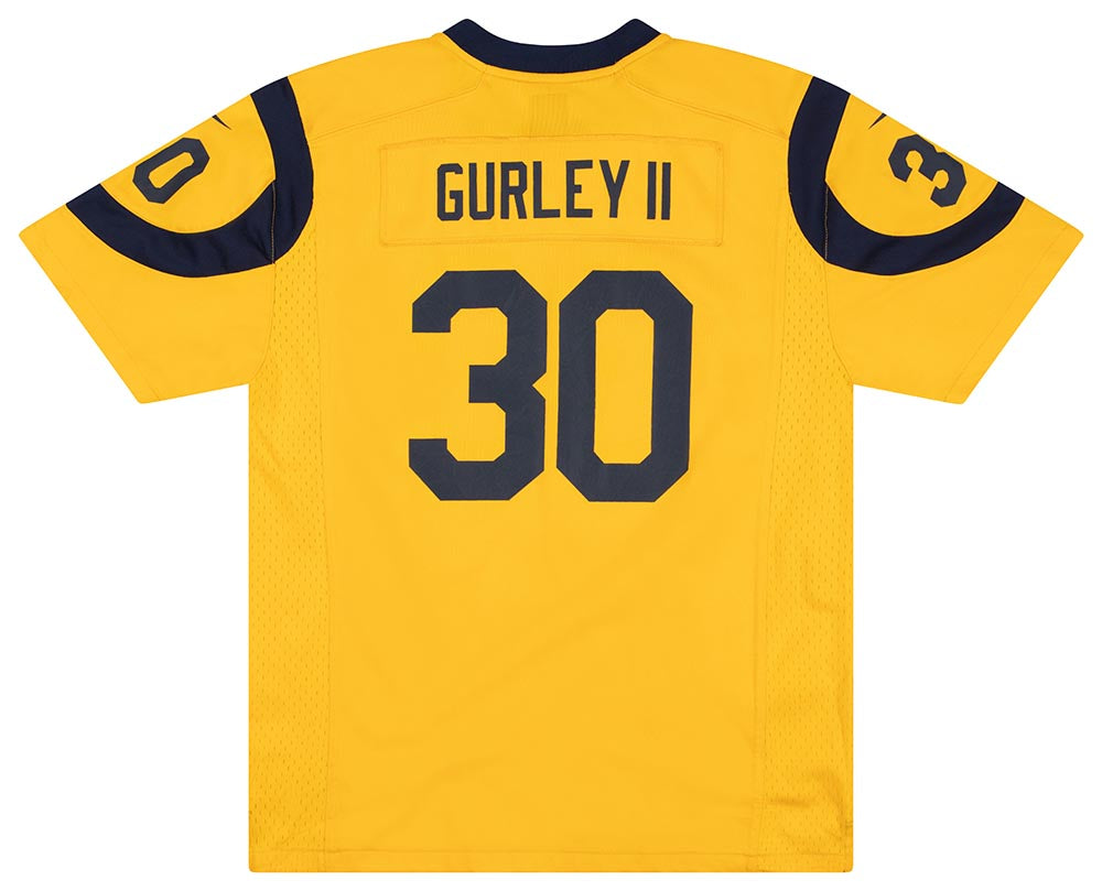 2017-19 LA RAMS GURLEY II #30 NIKE GAME JERSEY (ALTERNATE) Y