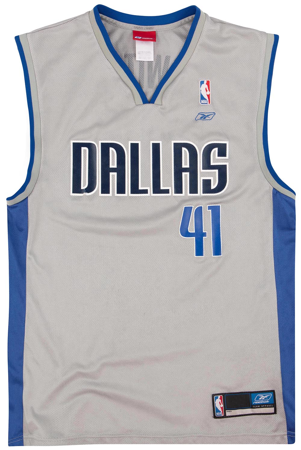 Vintage Reebok Dallas Mavericks Basketball Tee/Color: Grey/Size: L