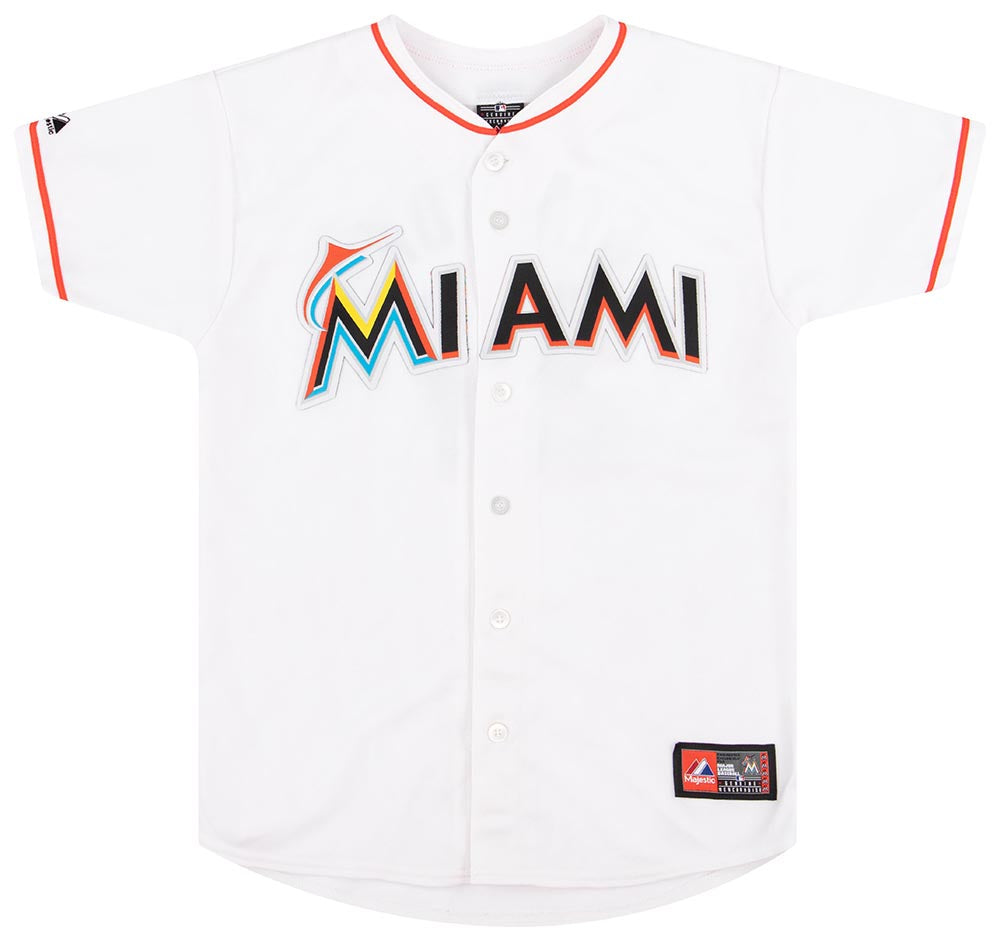 Youth Majestic Miami Marlins #27 Giancarlo Stanton Authentic Orange  National League 2017 MLB All-Star MLB