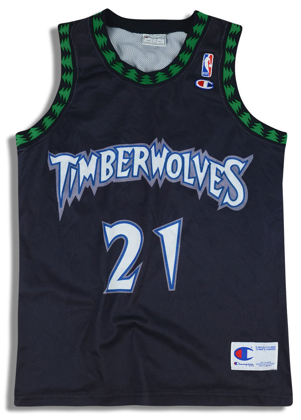 Vintage Minnesota Timberwolves Kevin Garnett 21 Nike Black 