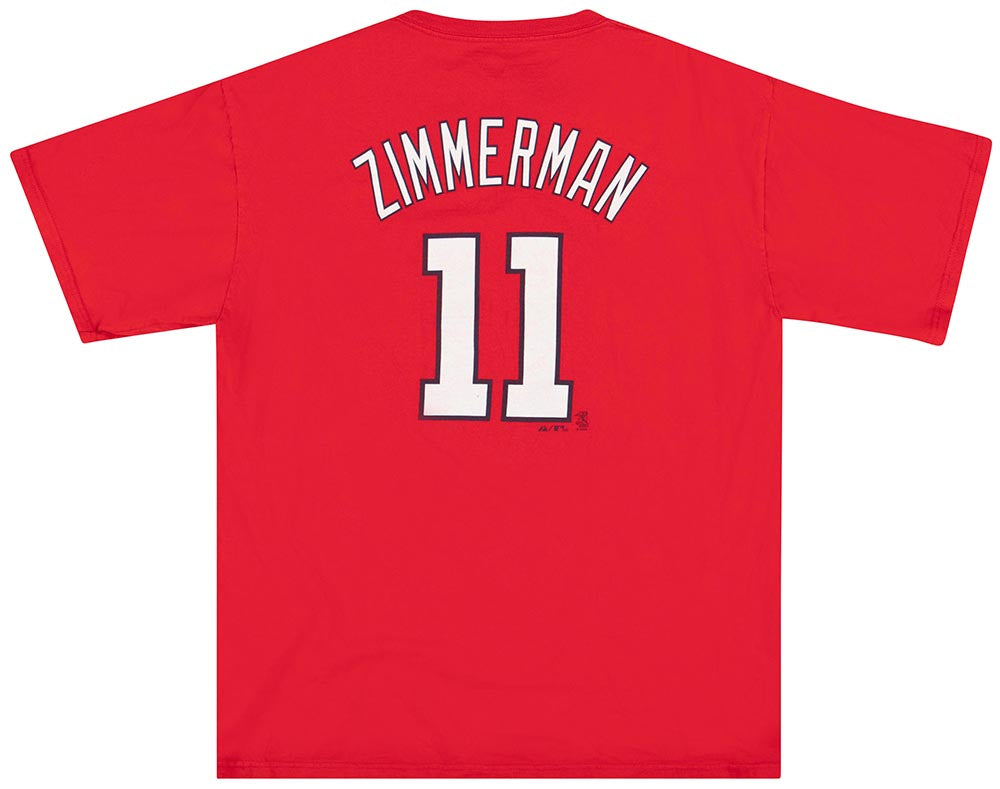 2010 WASHINGTON NATIONALS ZIMMERMAN #11 MAJESTIC TEE XL