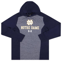 2017 NOTRE DAME FIGHTING IRISH UNDER ARMOUR L/S HOODED TEE M