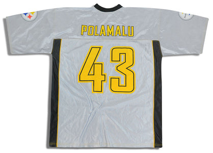 2008-11 PITTSBURGH STEELERS POLAMALU #43 NFL REPLICA JERSEY (ALTERNATE) XL