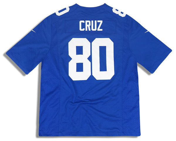 New York Giants, Victor Cruz #80 Nike Home Blue Youth XL Jersey