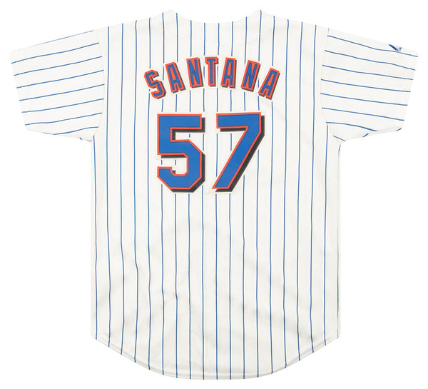 2012 NEW YORK METS SANTANA #57 MAJESTIC JERSEY (HOME) Y - Classic American  Sports