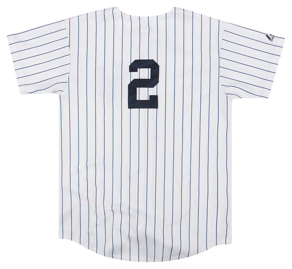 Majestic, Shirts, Vintage New York Yankees Derek Jeter Jersey 2 Grey Road  Button Down