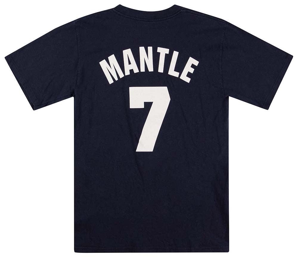2000's NEW YORK YANKEES MANTLE #7 MAJESTIC TEE M