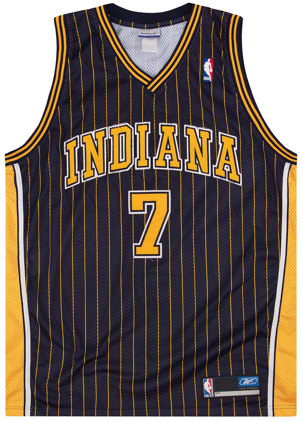 Indiana Pacers: Jermaine O'Neal 2002/03 White Pinstripe Reebok