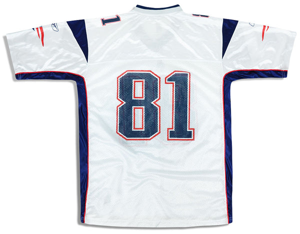 2010 NEW ENGLAND PATRIOTS MOSS #81 REEBOK ON FIELD JERSEY