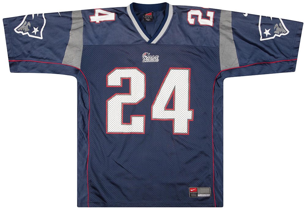 2000 NEW ENGLAND PATRIOTS LAW #24 NIKE JERSEY (HOME) M - Classic American  Sports