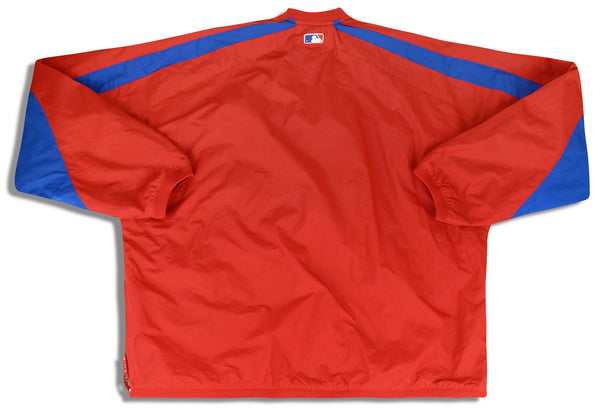 2010's PHILADELPHIA PHILLIES MAJESTIC 1/4 ZIP SHELL JACKET XXL - Classic  American Sports