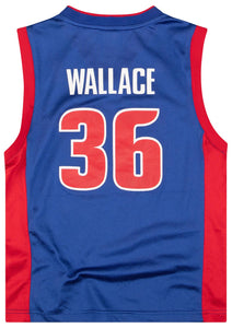 2006-08 DETROIT PISTONS WALLACE #36 ADIDAS JERSEY (AWAY) Y