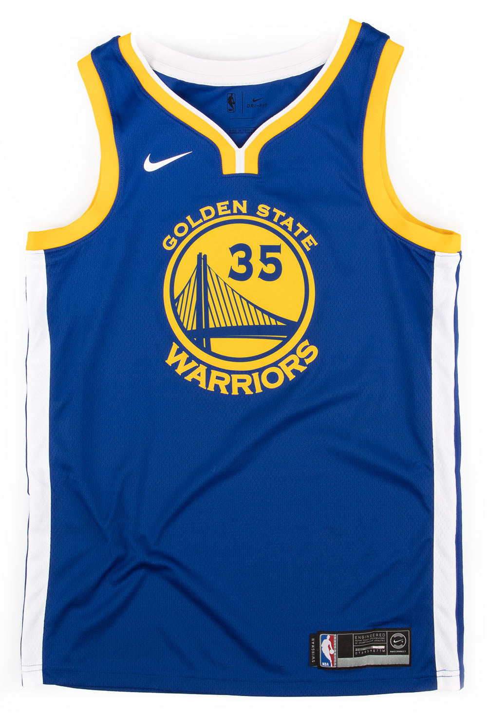 Kevin Durant Golden State Warriors Blue Mens Nike AUTHENTIC Jersey