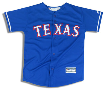 Texas Rangers Light Blue Jersey Sewn Majestic M