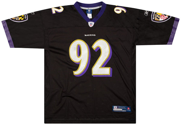 2008-11 BALTIMORE RAVENS NGATA #92 REEBOK ON FIELD JERSEY