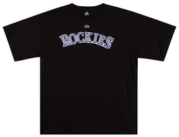 Colorado Rockies Jersey Youth Large (14 16) Majestic Cool Base Striped  White NEW