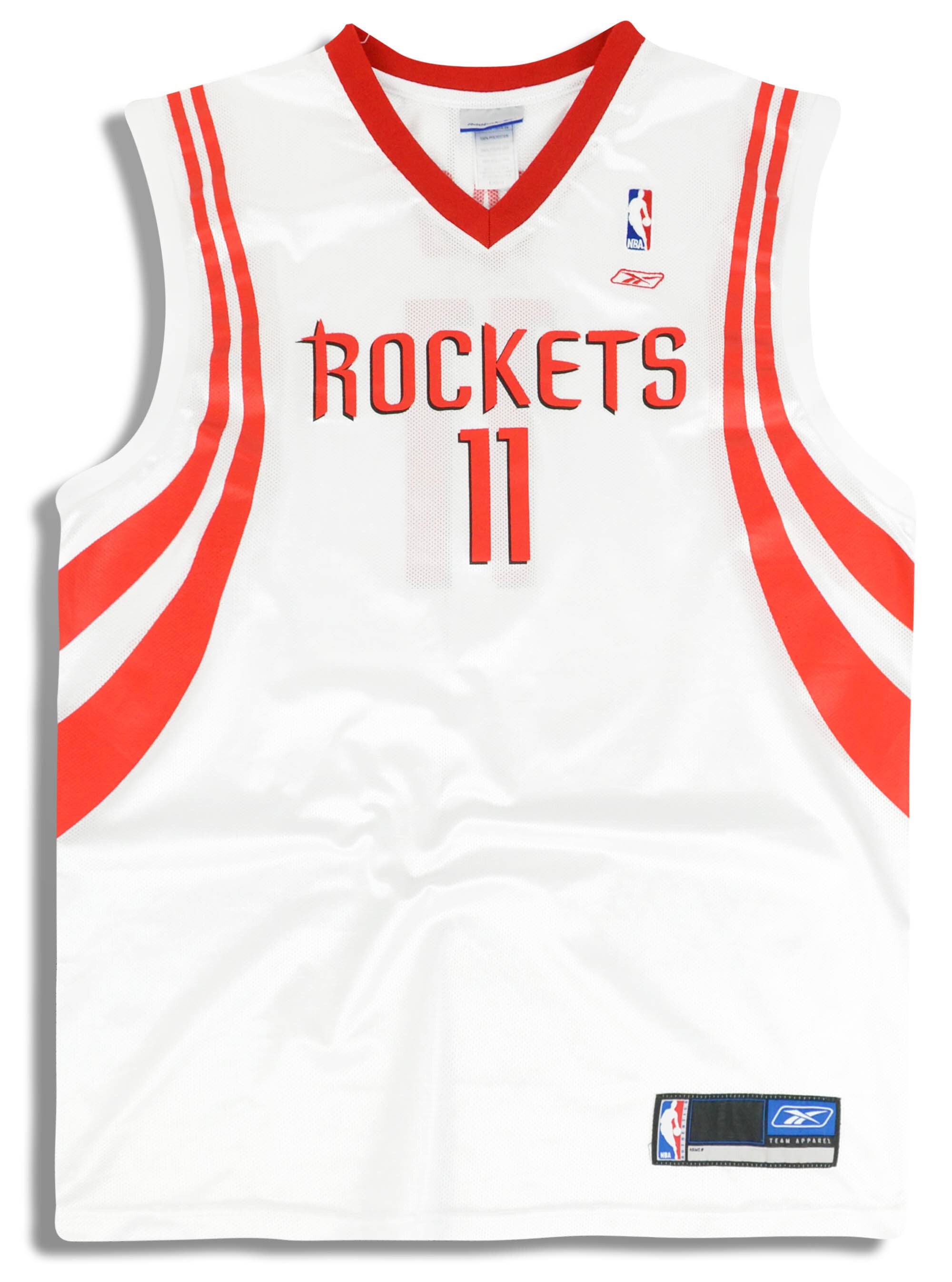 11 YAO MING Houston Rockets NBA Center White Throwback Jersey