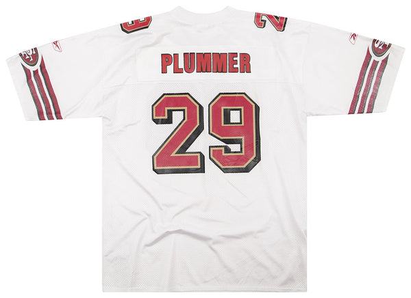 2001 SAN FRANCISCO 49ERS PLUMMER #29 REEBOK JERSEY (AWAY) XL