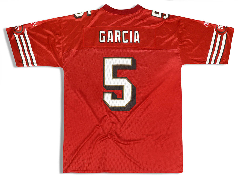 2001 SAN FRANCISCO 49ERS GARCIA #5 REEBOK JERSEY (HOME) L - Classic  American Sports