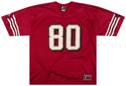 1996-00 SAN FRANCISCO 49ERS RICE #80 LOGO ATHLETIC JERSEY (HOME) XL