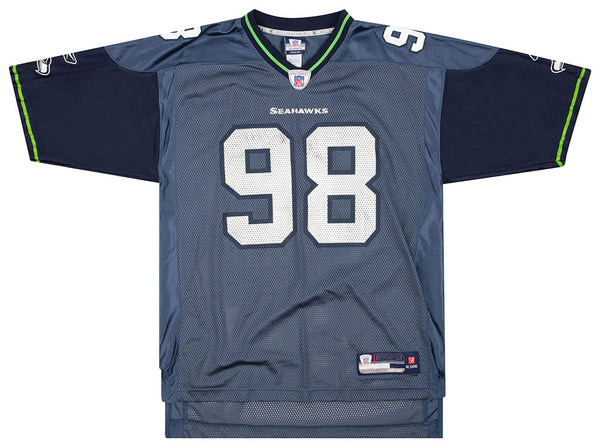 2007 SEATTLE SEAHAWKS PETERSON #98 REEBOK ON FIELD JERSEY (HOME) L -  Classic American Sports