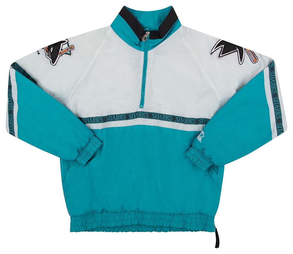 Vintage 1990s Winnipeg Jets NHL Starter Jacket / Half Zip / 