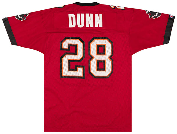 1997-00 TAMPA BAY BUCCANEERS DUNN #28 CHAMPION JERSEY (HOME) M - Classic  American Sports