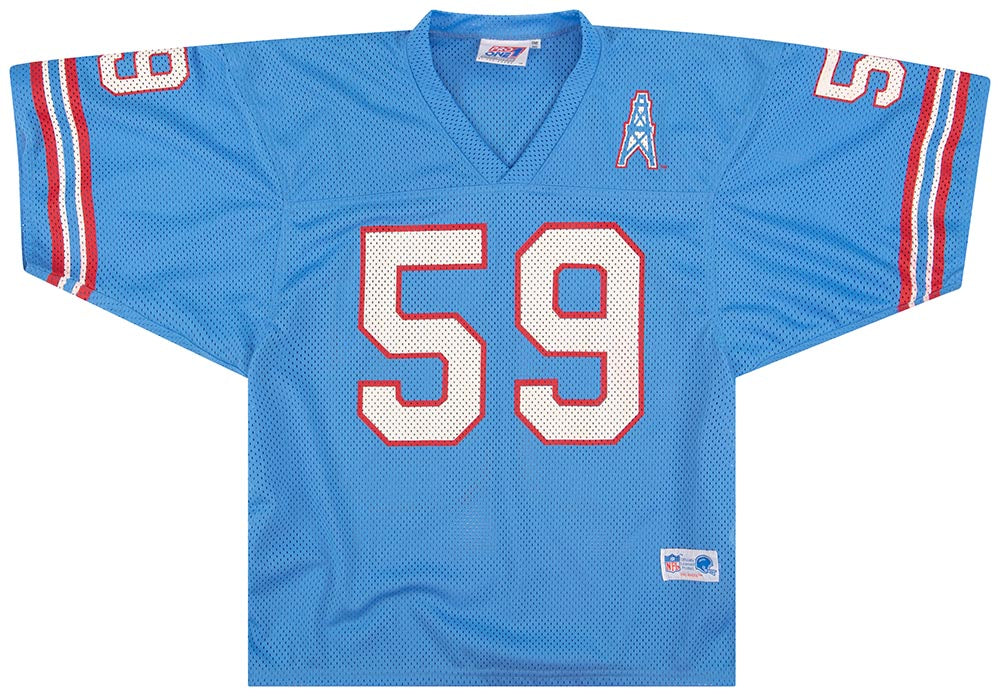 1990-95 HOUSTON OILERS #59 PRO ONE TRAINING JERSEY L