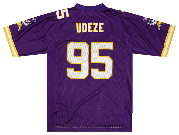 2005 MINNESOTA VIKINGS UDEZE #95 REEBOK ON FIELD JERSEY (HOME) L - Classic  American Sports